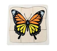 LLTCMYGS Montessori Wooden Jigsaw Puzzles, Animal & Life Cycle Learning Toys for Toddlers,butterfly