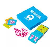 LLTCMYGS Montessori Wooden Mirror Image Puzzle Toy, Geometry Spatial Awareness Learning Toy for Kids