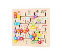 LLTCMYGS Montessori Wooden Number And Letter Maze Cognitive Board, Hand-Eye Coordinated Development,letters