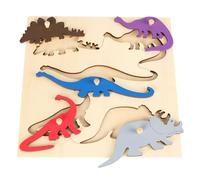 LLTCMYGS Montessori Wooden Peg Puzzles, Educational Learning Toys, Fine Motor Skill Development,dinosaur
