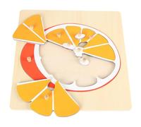 LLTCMYGS Montessori Wooden Peg Puzzles, Educational Learning Toys, Fine Motor Skill Development,orange