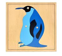 LLTCMYGS Montessori Wooden Rivet Panel Assembly Teaching AIDS, Animal And Plant Jigsaw Puzzles,Penguins