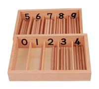 LLTCMYGS Montessori Wooden Spindle Box, Sensory Mathematics Teaching Aid for Preschool Kids