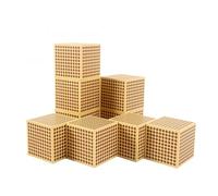 LLTCMYGS Montessori Wooden Thousand Cubes, 45 Hundred Plates, 9 Thousand Cubes & Trays,B