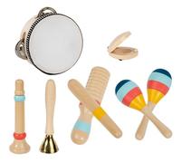 LLTCMYGS Orff Percussion Instrument Set, Montessori Music Enlightenment Toys (7 Pieces)