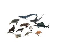 LLTCMYGS PVC Mini Marine Animal Model Toys, Montessori Desktop Decoration Collection Party Favors Toys (11 Pieces)