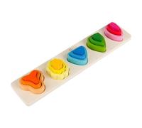 LLTCMYGS Shape And Color Classification Building Blocks, Montessori Wood Fine Motor Sensory Toys,tree