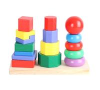 LLTCMYGS Three Column Shape Stacking Tower, Early Play Toy
