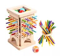 LLTCMYGS Toddler Wooden Stick Pulling Tower, Interactive Game for Family Game Night & Preschool Learning