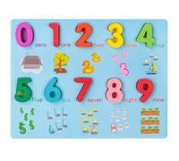 LLTCMYGS Wooden Alphabet Number Shape Puzzle, Montessori Early Learning Toy, Letter Number Recognition,Model C