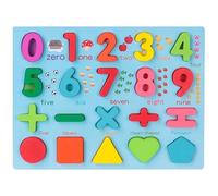 LLTCMYGS Wooden Alphabet Number Shape Puzzle, Montessori Early Learning Toy, Letter Number Recognition,Model E