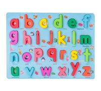 LLTCMYGS Wooden Alphabet Number Shape Puzzle, Montessori Early Learning Toy, Letter Number Recognition,Model A