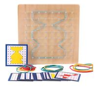LLTCMYGS Wooden Geometric Nail Board Mathematics Teaching AIDS, Montessori Early Development Toys