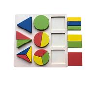 LLTCMYGS Wooden Geometric Shape Equal Division Cognitive Board, Preschool Kids's Jigsaw Puzzle Building Block Toys