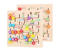 LLTCMYGS Wooden Number And Letter Maze Cognitive Matching Game, Montessori Preschool Education Toy
