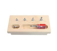 LLTCMYGS Wooden Screw-Tightening Busy Board Teaching AIDS, Montessori Life Skills Training Toys