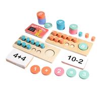 LLTCMYGS Wooden Ten Frame Math Set, Montessori Number Sense & Arithmetic Toy, Preschool Learning Activities