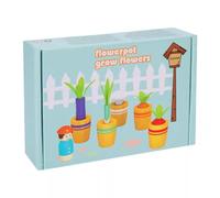 LLTCMYGS Wooden Vegetable Planting Matching Toy Set, Montessori Color & Pattern Recognition Game