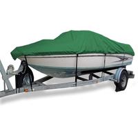 LLTDNZE Waterproof Boat Cover, 420D Boat Tarp, Bass Boat Covers for Trailering & Mooring, Fits V-Hull Fishing Runabout Yacht,Green,16~18FT: 636x332cm