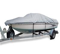 LLTDNZE Waterproof Boat Cover, 420D Boat Tarp, Bass Boat Covers for Trailering & Mooring, Fits V-Hull Fishing Runabout Yacht,Gray,16~18FT: 636x332cm