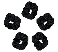 LLTGMV Satin Hair Scrunchies, Softer Than Silk, Hair Ties for Frizz Prevention, Satin Hair Ties for Breakage Prevention and Gentle Style Preservation, Sleep and Night Hair Scrunchies, 5 Pack, Blush