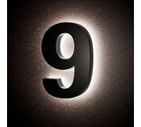 LLtronation 5 Inch Backlit House Numbers for Outside, Stainless Steel, LED Illuminated Home Address Number, Modern Lighted Address Signs for Houses, Restaurant, Waterproof