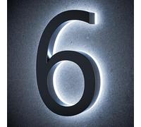 LLtronation 9 Inch Backlit House Numbers for Outside, Stainless Steel, LED Illuminated Home Address Number, Modern Lighted Address Signs for Houses, Restaurant, Waterproof
