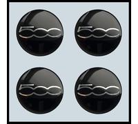 LLTSNT 4 Pcs Hub Centre Caps for Fiat 500 56mm, Car Stickers Wheel Centre Caps Hub Center Badge Hub Caps Logo Covers Car Accessories