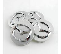 LLTSNT 4 Pcs Hub Centre Caps for Mazda 60mm, Wheel Centre Caps Wheel Hub Covers Hub Center Badge Hub Caps Logo Covers Car Accessories,Silver