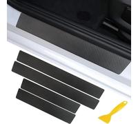 LLTSNT 4Pcs Car Door Sill Protector Kick Plate Guard for BMW X5 G05 2018-2023,Carbon Fiber Step Pedal Sticker Anti Scratch and Anti-slip Car Sill Protectors Strips