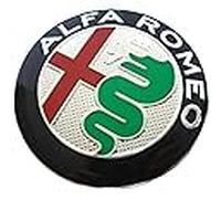 LLTSNT Car Emblem Badge Sticker for Alfa Romeo 147 156 159,74mm,Car Emblems Badge Hood Trunk Emblem Front Grille Replacement Emblem Front and Rear Trunk Logo Car Accessories