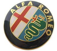 LLTSNT Car Emblem Badge Sticker for Alfa Romeo 147 156 159 Brera Mito,74mm,Car Emblems Badge Hood Trunk Emblem Front Grille Replacement Emblem Front and Rear Trunk Logo Car Accessories