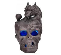 LLUO Skull Dragon Backflow Incense Holder Waterfall Incenses Burner Ceramic Aromatherapy Home Decor Halloween With 20 Incense Cones + 30 Incense Sticks