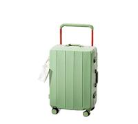 lluoqian Lightweight Wide Handle Shockproof Aluminum Frame Luggage: ABS+PC 20-28Inch 56-75L Waterproof Anti-Theft Travel Case(Avocado Green,26 inches)
