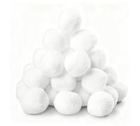 LLUOXI 30pcs x 7cm White Plush Snowballs Realistic Artificial Snowball Fight Kit for Indoor Winter Games, Soft Fake Snowballs for Christmas Tree Decoration, Xmas Home Decor for Kids & Adults