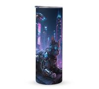 LLUTSNTH 20 Oz Tumbler Travel Coffee Tumblers with Lid And Straw Mechanical Cat Stainless Steel Double Wall Vacuum Insulated Mug Tea Cups Fit Car Cupholder For Hot And Cold