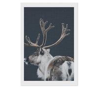 LLUTSNTH 5D Diamond Painting Kits for Adults A Reindeer Standing DIY Drill Diamond Art Kits Arts and Crafts for Beginners Sparkling Home Wall Decor Painting for Living Room Bedroom (No Frame) 8"x12"