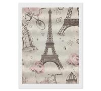 LLUTSNTH 5D Diamond Painting Kits for Adults The Eiffel Tower DIY Drill Diamond Art Kits Arts and Crafts for Beginners Sparkling Home Wall Decor Painting for Living Room Bedroom (No Frame) 12"x16"
