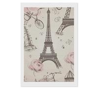 LLUTSNTH 5D Diamond Painting Kits for Adults The Eiffel Tower DIY Drill Diamond Art Kits Arts and Crafts for Beginners Sparkling Home Wall Decor Painting for Living Room Bedroom (No Frame) 8"x12"