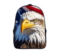 LLUTSNTH A Sloth And A Baby Sloth Laptop Backpack for Men & Women Travel Daypack with Pockets, Work Bag for Office 16 In, Bald Eagle With Flag, 40x28x16cm