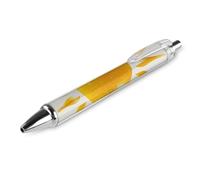 LLUTSNTH Abstract Art Golden Sunlight Ballpoint Pens Black Medium Point 0.55mm Ball Point Pen Retractable Office Pens with Super Soft Grip Writing Ink Pen for Men Women 1 PCS