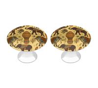 LLUTSNTH Africa Elephant Kitchen Cabinet Knobs Drawer Pulls Dresser Knobs Cabinet Pull Modern Dresser Handle Stainless Steel Drawer Handles Door Handles Cupboard Pulls 2Pcs