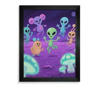 LLUTSNTH Alien Creatures Diamond Painting Kits for Adults 5D DIY Drill Diamond Art Kits Arts and Crafts for Beginners Sparkling Home Wall Decor Painting for Living Room Bedroom Blackwood 40 * 50cm