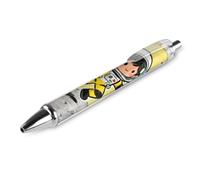 LLUTSNTH Astronaut Moon Adventure Ballpoint Pens Black Medium Point 0.55mm Ball Point Pen Retractable Office Pens with Super Soft Grip Writing Ink Pen for Men Women 1 PCS