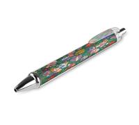 LLUTSNTH Beautiful Garden Ballpoint Pens Black Medium Point 0.55mm Ball Point Pen Retractable Office Pens with Super Soft Grip Writing Ink Pen for Men Women 1 PCS