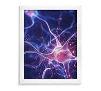 LLUTSNTH Blue Nerve Cell Diamond Painting Kits for Adults 5D DIY Drill Diamond Art Kits Arts and Crafts for Beginners Sparkling Home Wall Decor Painting for Living Room Bedroom White Wood 40 * 50cm