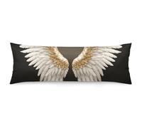 LLUTSNTH Body Pillow Cover Angel Wing Body Pillow Pillowcase Decorative Polyester Pillowcase Long Pillows Cover Soft Full Bodypillow Case Covers with Zipper Closure 20"x54"