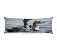 LLUTSNTH Body Pillow Cover Loon Birds Body Pillow Pillowcase Decorative Polyester Pillowcase Long Pillows Cover Soft Full Bodypillow Case Covers with Zipper Closure 20"x54"