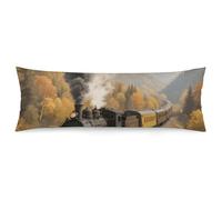 LLUTSNTH Body Pillow Cover Steam Train in The Valley Body Pillow Pillowcase Decorative Polyester Pillowcase Long Pillows Cover Soft Full Bodypillow Case Covers with Zipper Closure 20"x54"