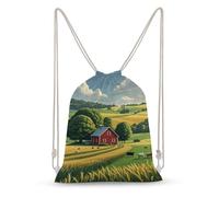 LLUTSNTH Bright Heart Shape Drawstring Backpack for Women - Large Canvas Sackpack, Gym Sport Travel Bag, Drawstring Bags